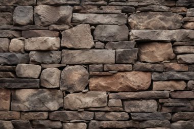 Gündüz vakti eski ortaçağ taş duvar dokusunun işlenmiş kolajı. Pankart, arkaplan veya 3B haritalama için doku