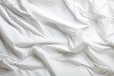 Buruşmuş beyaz kağıt dokusunun işlenmiş kolajı. Pankart, arkaplan veya 3B haritalama için doku