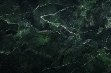 İşlenmiş kolaj, koyu yeşil parlak mermer dokular. Pankart, arkaplan veya 3B haritalama için doku