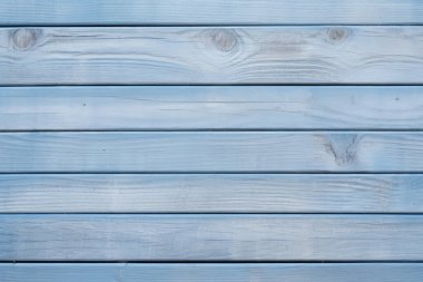 Açık mavi ahşap arkaplan dokusunun işlenmiş kolajı. Pankart, arkaplan veya 3B haritalama için doku