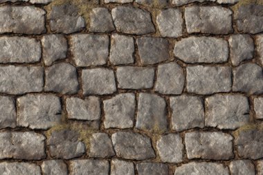 Eski sokak asfalt yüzey dokusunun işlenmiş kolajı. Pankart, arkaplan veya 3B haritalama için doku