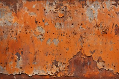 Eski paslı metal duvar yüzey dokusunun işlenmiş kolajı. Pankart, arkaplan veya 3B haritalama için doku