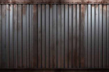 Paslı metal çit ya da gün ışığında işlenmiş kolaj. Pankart, arkaplan veya 3B haritalama için doku