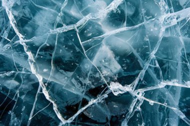 Kalın ve dondurucu buz yüzeyinin fotoğrafı. Arkaplan veya haritalama için arkaplan dokusu