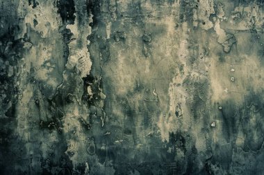 Tonlanmış, eski, pasaklı alçı yüzey fotoğrafı. Arkaplan veya haritalama için arkaplan dokusu