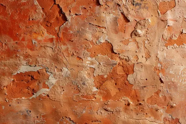 Eski turuncu alçı duvarın fotoğrafı. Arkaplan veya haritalama için arkaplan dokusu