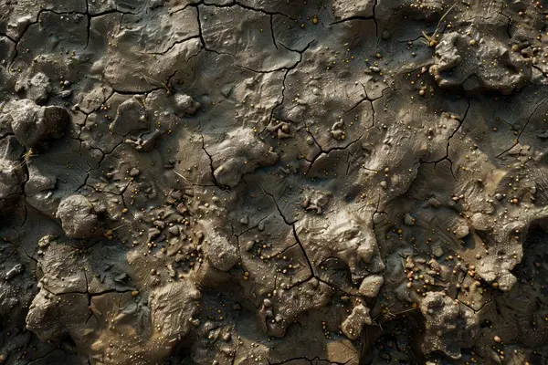 Kahverengi toprak yüzeyi fotoğrafı. Yaklaş. Arkaplan veya haritalama için arkaplan dokusu