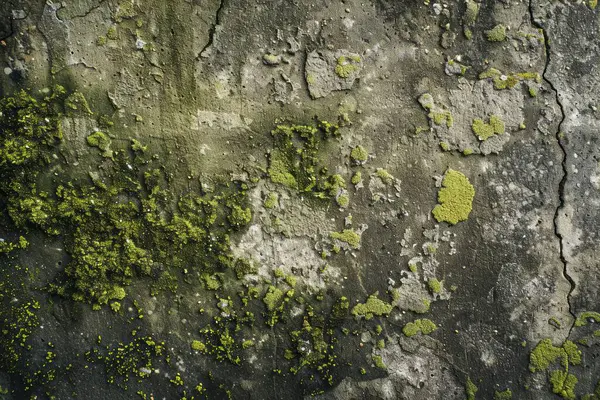 Eski, kumlu, beton yosunlu duvarın fotoğrafı. Arkaplan veya haritalama için arkaplan dokusu