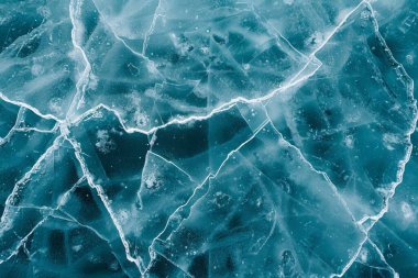 Kalın ve dondurucu buz yüzeyinin fotoğrafı. Arkaplan veya haritalama için arkaplan dokusu