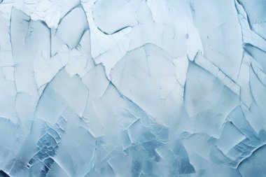 İşlenmiş mavi soğuk kırılan buz yüzeyi dokusu kolajı. Pankart, arkaplan veya 3B haritalama için doku