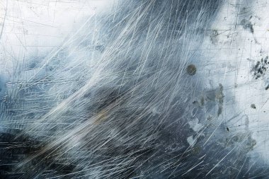 Silver 'ın fotoğrafı eski metal levhayı tırmalamış. Arkaplan veya haritalama için arkaplan dokusu
