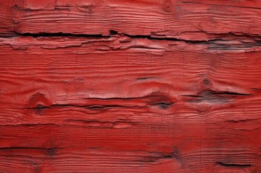 Kırsal boyalı, kırmızı ahşap dokuların işlenmiş kolajı. Pankart, arkaplan veya 3B haritalama için doku