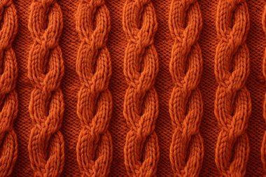 İşlenmiş örgü örgüleri, pamuk iplik dokusu kolajı. Pankart, arkaplan veya 3B haritalama için doku