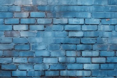 Lacivert tuğla duvar dokusunun işlenmiş kolajı. Pankart, arkaplan veya 3B haritalama için doku