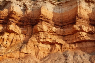 Turuncu kanyon toprak malzeme dokusunun işlenmiş kolajı. Pankart, arkaplan veya 3B haritalama için doku