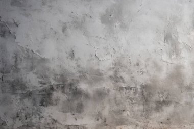Gri çatlamış duvar dokusunun işlenmiş kolajı. Pankart, arkaplan veya 3B haritalama için doku