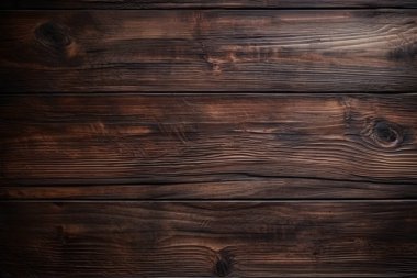 Eski koyu kahverengi ahşap döşeme dokusundan işlenmiş kolaj. Pankart, arkaplan veya 3B haritalama için doku