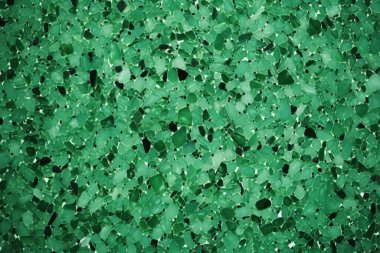 Yeşil terrazzo yüzey dokusunun işlenmiş kolajı. Pankart, arkaplan veya 3B haritalama için doku
