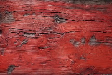 Kırsal boyalı, kırmızı ahşap dokuların işlenmiş kolajı. Pankart, arkaplan veya 3B haritalama için doku