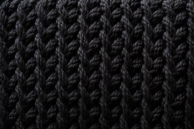 İşlenmiş örgü örgüleri, pamuk iplik dokusu kolajı. Pankart, arkaplan veya 3B haritalama için doku