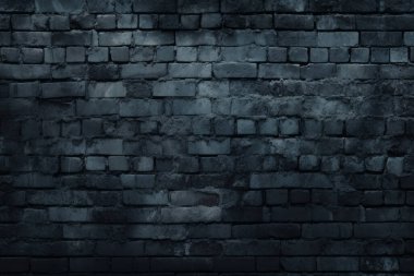 İşlenmiş siyah tuğla duvar yüzey dokusu kolajı. Pankart, arkaplan veya 3B haritalama için doku