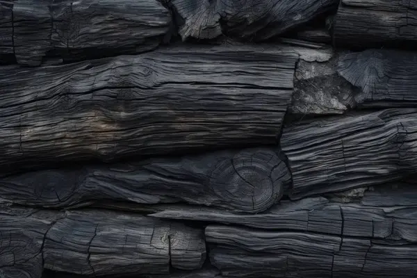 Tüten ahşap yüzey dokusunun işlenmiş kolajı. Pankart, arkaplan veya 3B haritalama için doku