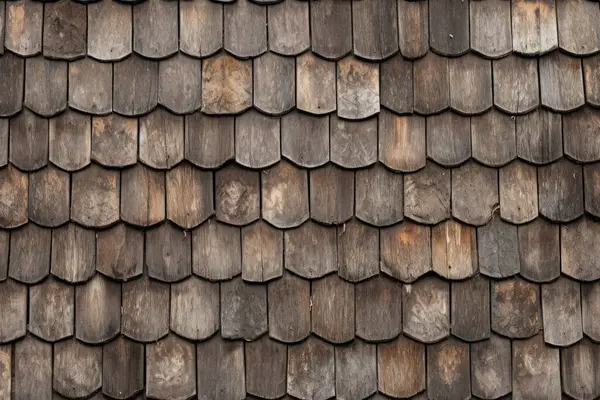 Kırsal ahır çatı kiremitleri yüzey dokusunun işlenmiş kolajı. Pankart, arkaplan veya 3B haritalama için doku