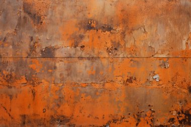 Eski paslı metal duvar yüzey dokusunun işlenmiş kolajı. Pankart, arkaplan veya 3B haritalama için doku