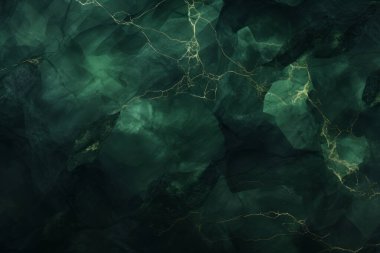 İşlenmiş kolaj, koyu yeşil parlak mermer dokular. Pankart, arkaplan veya 3B haritalama için doku