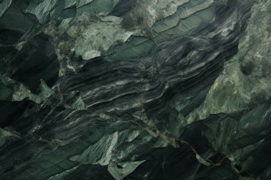 Gündüz vakti zarif yeşil mermer dokusunun işlenmiş kolajı. Pankart, arkaplan veya 3B haritalama için doku
