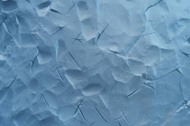 Kalın buz dokusundan oluşan işlenmiş kolaj. Pankart, arkaplan veya 3B haritalama için doku