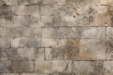 Antik sarı blok duvar dokusunun işlenmiş kolajı. Pankart, arkaplan veya 3B haritalama için doku