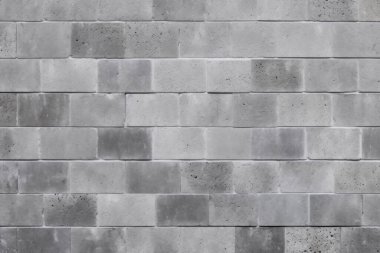 İşlenmiş gri beton brock duvar yüzey dokusu kolajı. Pankart, arkaplan veya 3B haritalama için doku