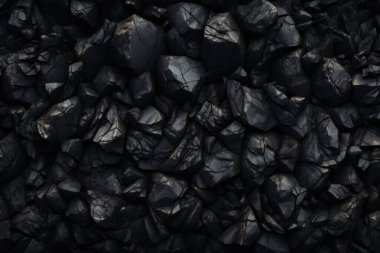 Endüstriyel bezelye kömürü yüzey dokusunun işlenmiş kolajı. Pankart, arkaplan veya 3B haritalama için doku