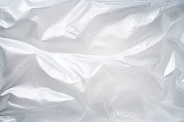 Şeffaf selofan plastik folyo dokusunun işlenmiş kolajı. Pankart, arkaplan veya 3B haritalama için doku