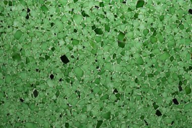 Yeşil terrazzo yüzey dokusunun işlenmiş kolajı. Pankart, arkaplan veya 3B haritalama için doku