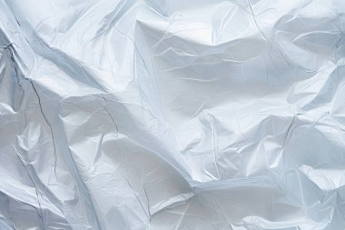 Şeffaf selofan plastik folyo dokusunun işlenmiş kolajı. Pankart, arkaplan veya 3B haritalama için doku