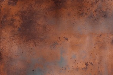 Paslı metal masa yüzey dokusunun işlenmiş kolajı. Pankart, arkaplan veya 3B haritalama için doku