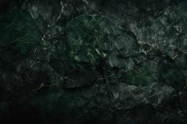 İşlenmiş kolaj, koyu yeşil parlak mermer dokular. Pankart, arkaplan veya 3B haritalama için doku