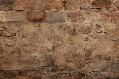 Kirli, kahverengi beton yüzey dokusunun işlenmiş kolajı. Pankart, arkaplan veya 3B haritalama için doku