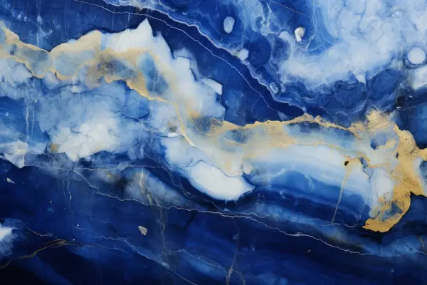 Lüks lacivert mermer desenli işlenmiş kolaj. Pankart, arkaplan veya 3B haritalama için doku