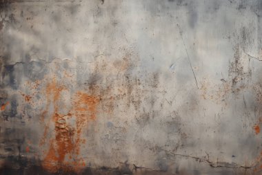 Gündüz vakti paslı metal yaprak dokusunun işlenmiş kolajı. Pankart, arkaplan veya 3B haritalama için doku