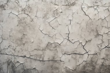 Görünür çatlak dokusuna sahip eski bir duvar kolajı. Pankart, arkaplan veya 3B haritalama için doku