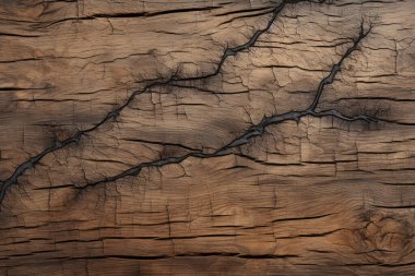 Eskimiş kahverengi ahşap malzeme dokusunun işlenmiş kolajı. Pankart, arkaplan veya 3B haritalama için doku