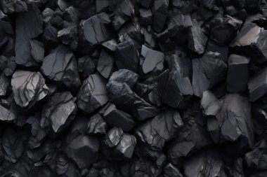 Endüstriyel bezelye kömürü yüzey dokusunun işlenmiş kolajı. Pankart, arkaplan veya 3B haritalama için doku