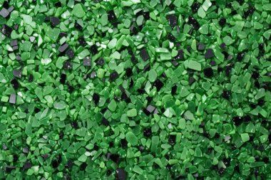 Yeşil terrazzo yüzey dokusunun işlenmiş kolajı. Pankart, arkaplan veya 3B haritalama için doku