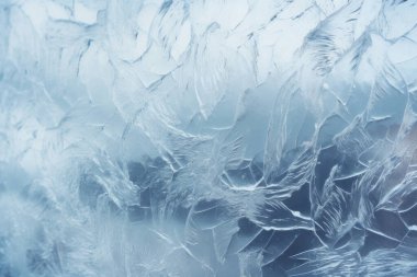 İşlenmiş mavi soğuk kırılan buz yüzeyi dokusu kolajı. Pankart, arkaplan veya 3B haritalama için doku