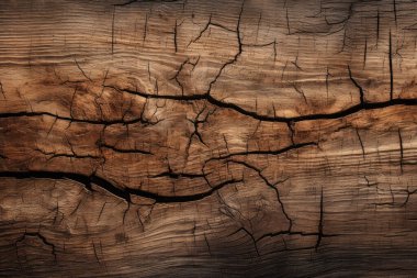 Eskimiş kahverengi ahşap malzeme dokusunun işlenmiş kolajı. Pankart, arkaplan veya 3B haritalama için doku