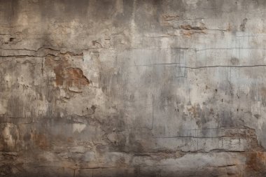 Kirli, kahverengi beton yüzey dokusunun işlenmiş kolajı. Pankart, arkaplan veya 3B haritalama için doku