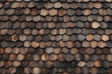 Kırsal ahır çatı kiremitleri yüzey dokusunun işlenmiş kolajı. Pankart, arkaplan veya 3B haritalama için doku